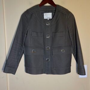 Philipp Plein Women’s Dark Gray Military-Style Jacket